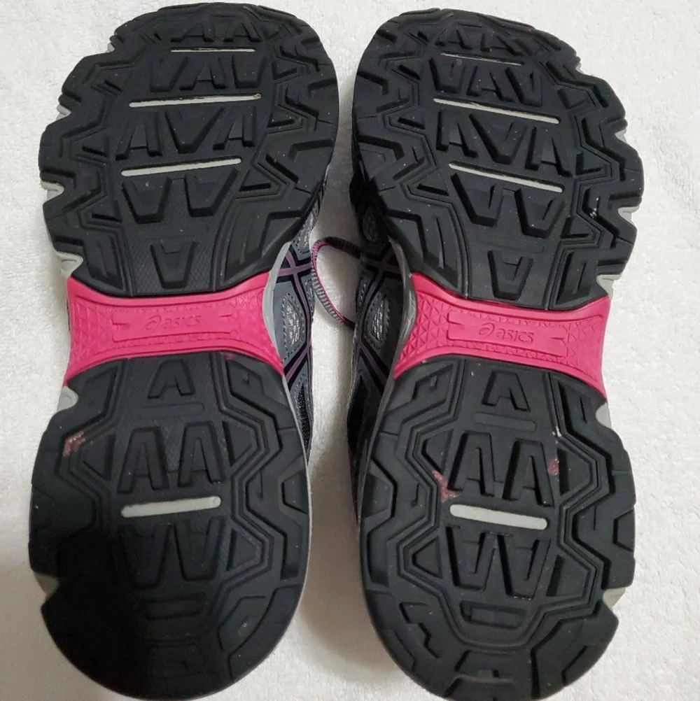 Asics Gel-Venture 6 Womens size 8.5 Trail Running Shoes Grey Pink‎ Sneakers